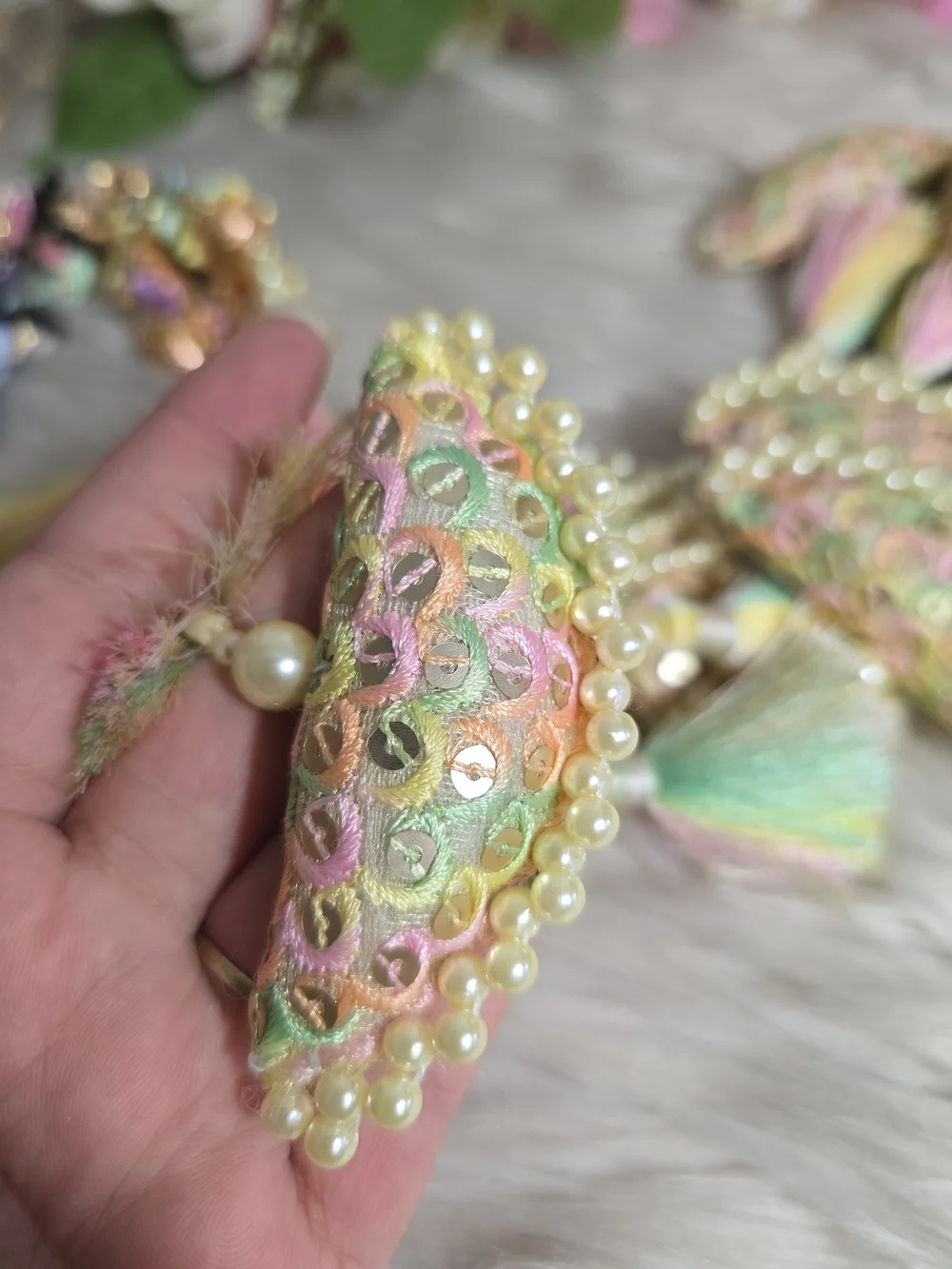 Handcrafted Multicolor Tassel Punjabi Paranda for Women